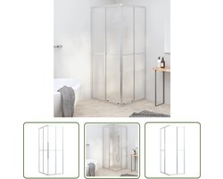 vidaXL Douchedeur - Douchecabine - Douchecabine 90x70x180 cm mat ESG - Badkameraccessoires - Glazen Douchecabine - Aluminium Douchecabine