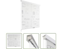 vidaXL Douchegordijn - Rolgordijn Douche - Rolgordijn voor douche 80x240 cm splash - Badkamerspiegel - Badkameraccessoires - Waterproof