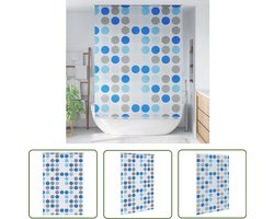 vidaXL Douchegordijn - Rolgordijn Douche - Rolgordijn voor douche cirkel 140x240 cm - Badkamerrgoldijn - Modern Douchegordijn - Waterdicht Rolgordijn
