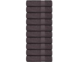 vidaXL - Douchehanddoeken - 10 - st - 70x140 - cm - 360 - g/m² - 100% - katoen - antraciet
