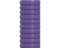 vidaXL - Douchehanddoeken - FROGN - 10 - st - 70x140 - cm - 360 - g/m² - paars