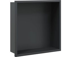 vidaXL - Douchenis - 32x32x9 - cm - roestvrijstaal - matzwart