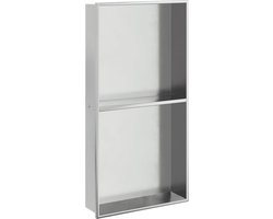 vidaXL - Douchenis - 32x62x9 - cm - roestvrijstaal - geborsteld - zilverkleurig