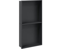 vidaXL - Douchenis - 32x62x9 - cm - roestvrijstaal - matzwart
