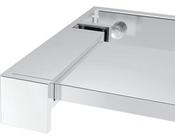 vidaXL Doucherek - Doucherekken - Wandschap Douche - Doucheschap - Wandschap voor inloopdouchewand 115 cm aluminium chroomkleurig