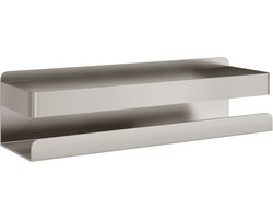 vidaXL - Doucherekje - 23x6,5x6 - cm - geborsteld - 304 - roestvrij - staal