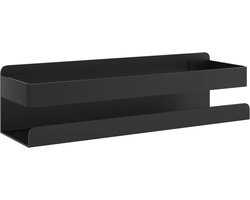 vidaXL - Doucherekje - 23x6,5x6 - cm - geborsteld - 304 - roestvrij - staal - matzwart