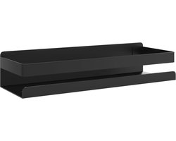 vidaXL - Doucherekje - 30x10x6 - cm - geborsteld - 304 - roestvrij - staal - matzwart