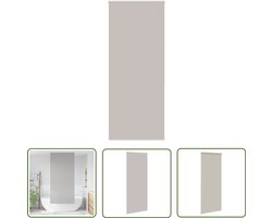 vidaXL Doucherolgordijn - 110x240 cm - Lichtgrijs Douchegordijn - Badkamerspiegel - Douche Accessoires - Badkamer Decoratie - Waterdicht