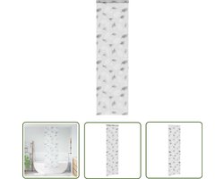vidaXL Doucherolgordijn - 60x240 cm - Bladpatroon Douchegordijn - Douchecabine - Badkamerroutine - Badkamer Accessoires - Waterslottende Gordijnen