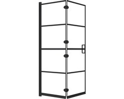 vidaXL - Douchewand - inklapbaar - 100x140 - cm - ESG - zwart