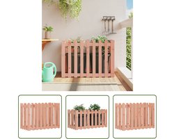 vidaXL Douglas Hout - Hout Plantenbak - Plantenbak verhoogd hekontwerp 100x50x70 cm massief douglashout - Hoge Plantenbak - Tuinkweek - Sierplanten