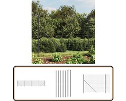 vidaXL Draadgaashek - 1,8x10 m - Antracietkleurig Draad Gaas Hek - Schutting Delen - Tuinhout - Privacy Scherm - Tuin Accessoires
