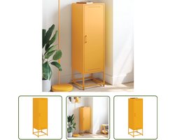 vidaXL Draaibare Sleutel - Dynamische Sleutel - Hoge kast 36x39x123 cm staal mosterdgeel - Gereedschapset - Mechanica Tools - Krachtmeter