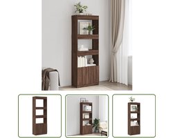 vidaXL Draaibare Sleutel - Dynamische Sleutel - Hoge kast 63x33x180 cm bewerkt hout bruin eikenkleurig - Gereedschapset - Mechanica - Torque Wrench