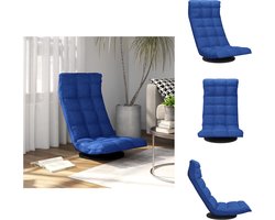 vidaXL Draaibare Vloerstoel - Blauw - 90x54x80 cm - Stabiel en Duurzaam - Verstelbaar - 360 graden draaibaar - Inklapbaar - Schuimvulling - Montage vereist - vidaXL - Chaise longue