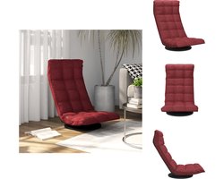 vidaXL Draaibare Vloerstoel - Wijnrood - 90x54x80 cm - Zacht Schuim - Inklapbaar - Montage Vereist - vidaXL - Chaise longue