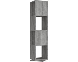 vidaXL - Draaikast - 34,5x34,5x75,5 - cm - spaanplaat - betongrijs