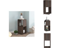 vidaXL Draaikast - Draaikasten - Kast - Kastje - Draaikast 34,5x34,5x75,5 cm spaanplaat grijs en sonoma eiken