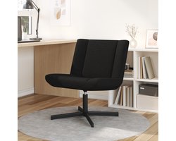 vidaXL - Draaischommelstoel - Zwarte - Stof