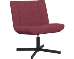 vidaXL - Draaistoel - in - Wijnrood - Stof