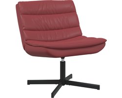 vidaXL - Draaistoel - Wijnrood - 63 - x - 75 - x - 76 - cm - Kunstleer