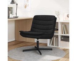 vidaXL - Draaistoel - Zwart - 63 - x - 75 - x - 76 - cm - Stof
