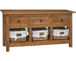 vidaXL - Dressoir - 100x30x50 - cm - massief - mahoniehout