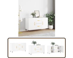vidaXL Dressoir 100x36x60 cm bewerkt hout wit