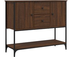 vidaXL - Dressoir - 100x36x85 - cm - bewerkt - hout - bruin - eikenkleur