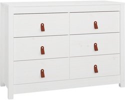 vidaXL - Dressoir - 100x40x72 - cm - massief - grenenhout - wit