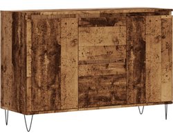 vidaXL - Dressoir - 101,5x35x70 - cm - bewerkt - hout - oud - houtkleurig