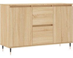 vidaXL - Dressoir - 101,5x35x70 - cm - bewerkt - hout - sonoma - eikenkleurig
