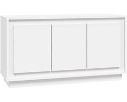 vidaXL - Dressoir - 102x35x55 - cm - bewerkt - hout - wit