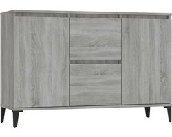 vidaXL - Dressoir - 102x35x70 - cm - bewerkt - hout - grijs - sonoma - eikenkleurig