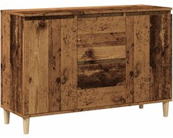 vidaXL - Dressoir - 102x35x70 - cm - bewerkt - hout - oud - houtkleurig