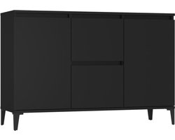 vidaXL - Dressoir - 102x35x70 - cm - bewerkt - hout - zwart