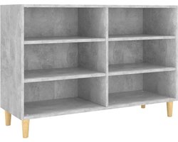 vidaXL - Dressoir - 103,5x35x70 - cm - bewerkt - hout - betongrijs