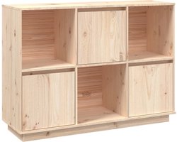 vidaXL - Dressoir - 110,5x35x80 - cm - massief - grenenhout
