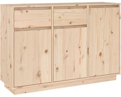 vidaXL - Dressoir - 110x34x75 - cm - massief - grenenhout