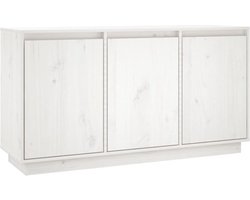 vidaXL - Dressoir - 111x34x60 - cm - massief - grenenhout - wit