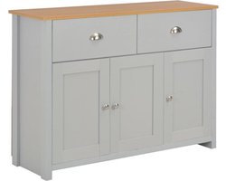 vidaXL - Dressoir - 112x35x81 - cm - grijs