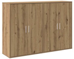 vidaXL - Dressoir - 2 - pcs - Artisan - Eiken - 60 - x - 31 - x - 84 - cm - Bewerkt - hout