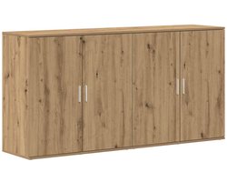 vidaXL - Dressoir - 2 - pcs - Artisan - Eiken - 79 - x - 38 - x - 80 - cm - Bewerkt - hout