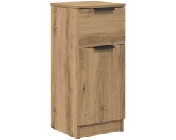 vidaXL - Dressoir - 30x30x70 - cm - bewerkt - hout - artisanaal - eikenkleur