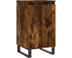 vidaXL - Dressoir - 40x35x70 - cm - bewerkt - hout - gerookt - eikenkleurig