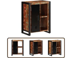 vidaXL Dressoir - 55x35x70 cm - Gerecycled Hout - Multicolor Dressoir - Vintage Meubels - Houten Dressoir - Landelijk Interieur - Multifunctioneel Meubel