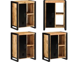 vidaXL - Dressoir - 55x35x70 - cm - massief - ruw - mangohout