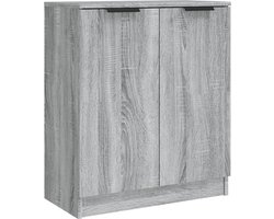 vidaXL - Dressoir - 60x30x70 - cm - bewerkt - hout - grijs - sonoma - eiken