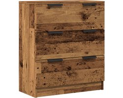 vidaXL - Dressoir - 60x30x70 - cm - bewerkt - hout - oud - houtkleurig
